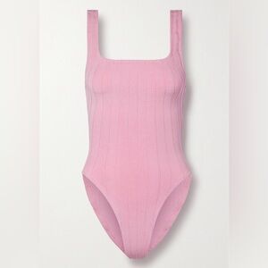 NWT Hunza G ribbed one piece in pink
